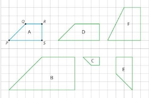 Witch of polygon B,C,D,Eand F are similar to Polygon A. Please choose All that apply-example-1