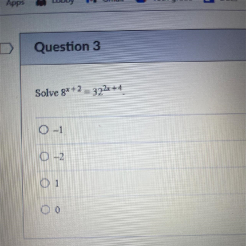 Question 3: Solve for x-example-1