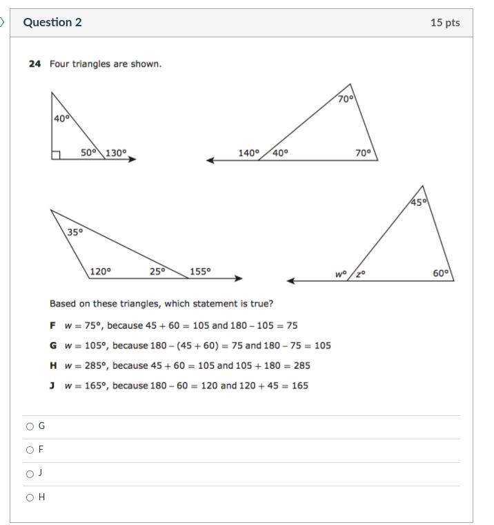 Four triangles are shown-example-1