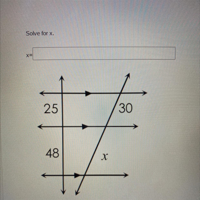 HELP ME ASAP PROPORTIONAL RELATIONSHIPS IN TRIANGLES. SOLVE FOR X-example-1