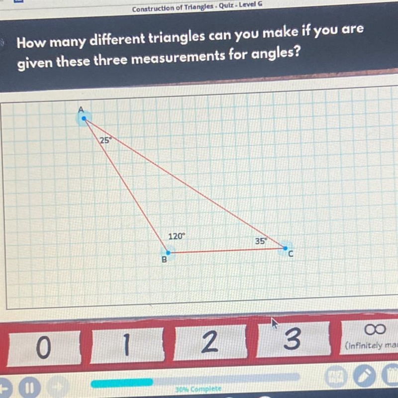 How many different triangles can you make if your given these three measurements for-example-1