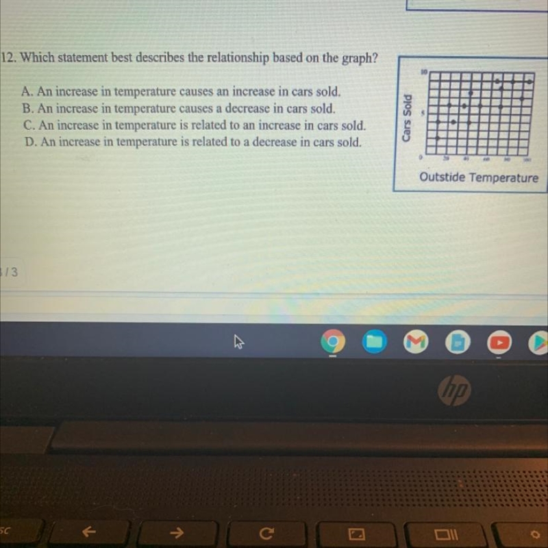 2. Which statement best describes the relationship based on the graph?-example-1