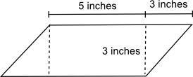 What is the area, in square inches, of the figure shown here? A 15 in2 B 22 in2 C-example-1