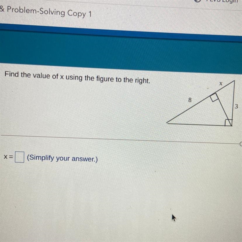 Find the value of x using the figure to the right. х 8.-example-1