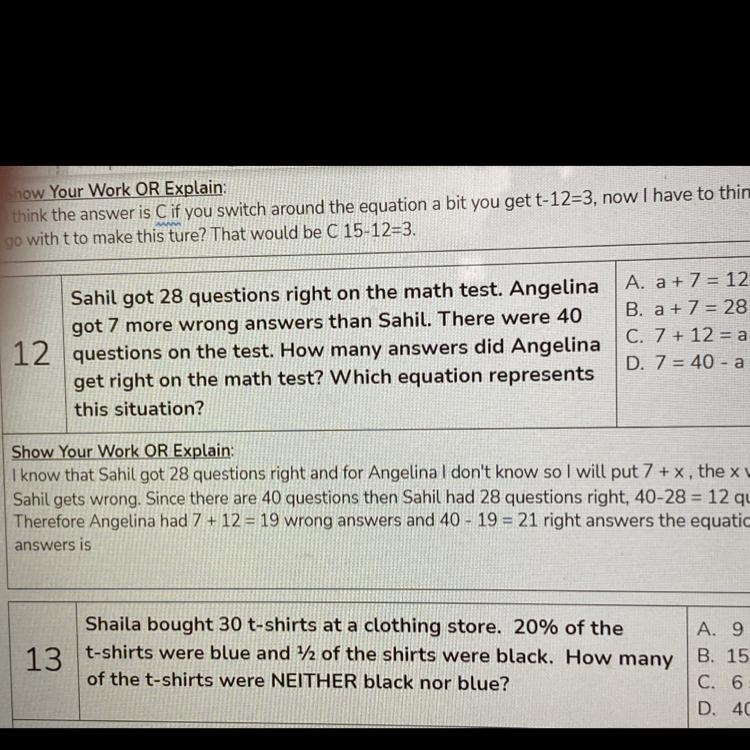 I need help with 12 I don’t need a explanation I only need the answer I think i did-example-1