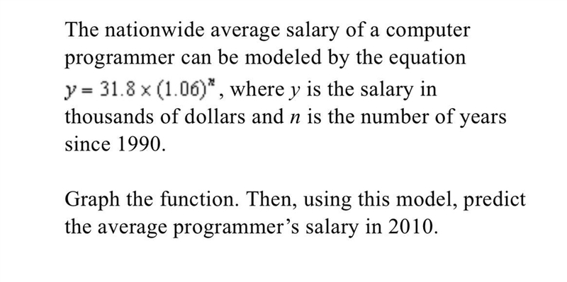 The nationwide average salary of a computer programmer can be modeled by the equation-example-1