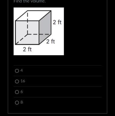 Find the volume. 2ft 2ft 2ft-example-1