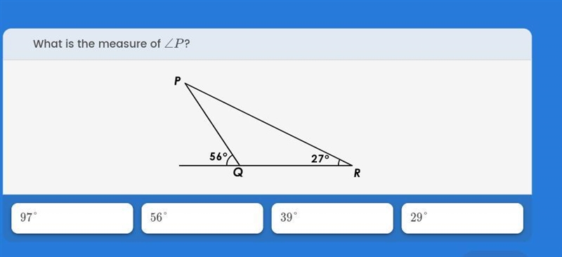 How do I solve the triangle for angle P?-example-1