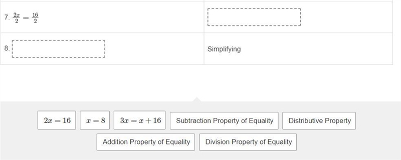 Drag a statement or reason to each box to complete the proof. If 3(x−4)=x+4, then-example-2