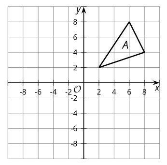 1. Reflect triangle A across the line x = 2. 2. Write a single rule that reflects-example-1