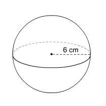 What is the volume of this sphere? Question 13 options: 36πcm3 12πcm3 864πcm3 288πcm-example-1