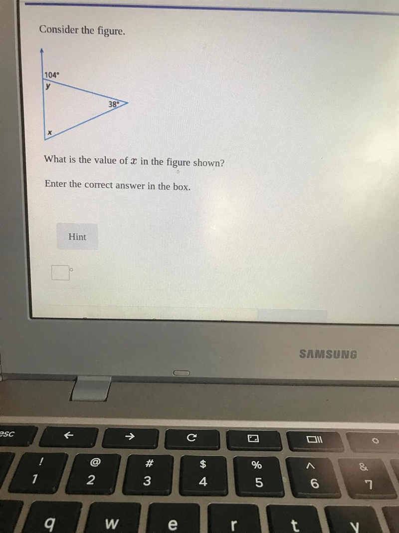 What is the value of x in the figure shown?-example-1