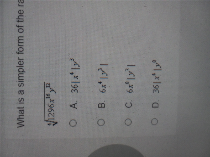 What is a simpler form of the radical expression? SOMEONE PLEASE HELP!!-example-1