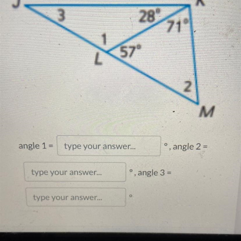 Find the measures of each numbered angle.-example-1