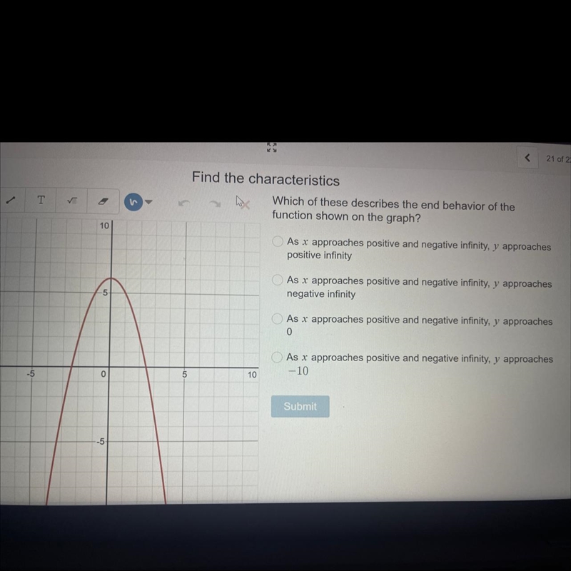 This is End behavior. I’m not sure how to do it. 50 Points-example-1