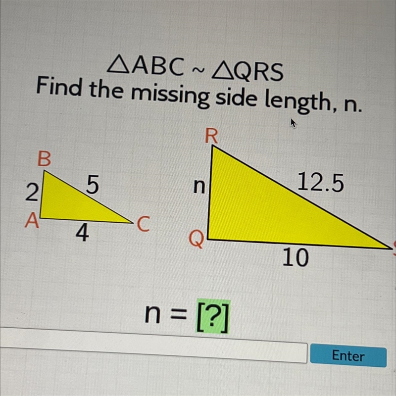 Find the missing side length-example-1