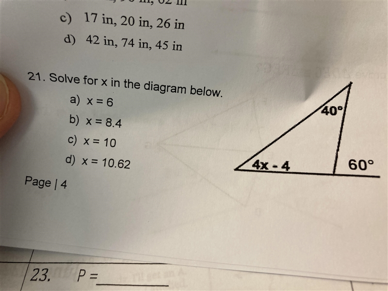 Solve for x in the diagram below-example-1