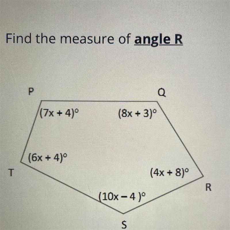 Find the measure of angle R please help!-example-1