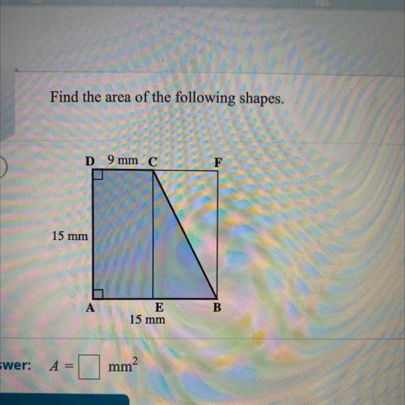 Find the area of the following shapes.-example-1