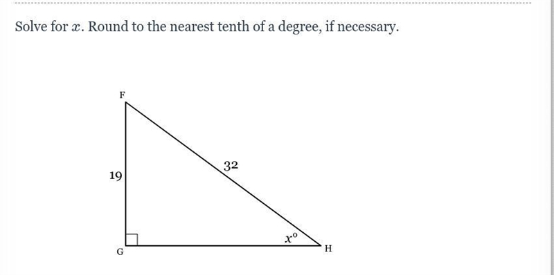 Sovle for x round to the nearest tenth 19 32 g h-example-1