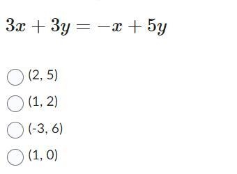 Which ordered pair is a solution to the equation?-example-1