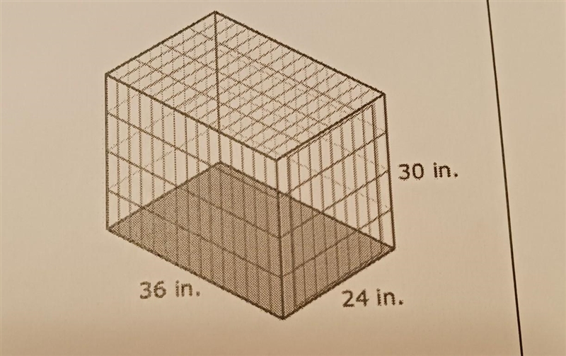 How do you find the volume of the dog crate below? ​-example-1