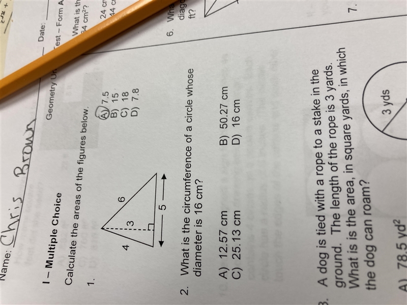 What is the circumference of a circle whose diameter is 16 cm-example-1