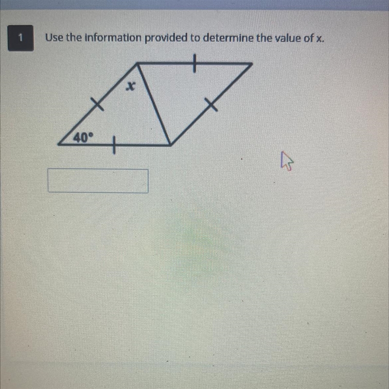 Please help Use the information provided to determine the value of x.-example-1