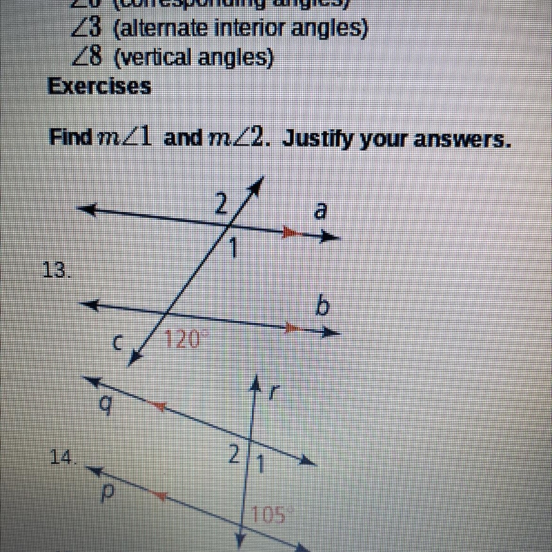 Find M angle one and M angle to justify your answers-example-1