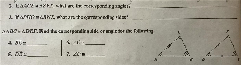 Can someone help with these geometry questions? It’s question 2, 3, 4 & 5, I gotta-example-1