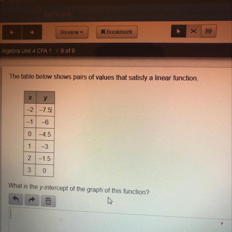 Help pls The table below shows pairs of values that satisfy a linear function what-example-1