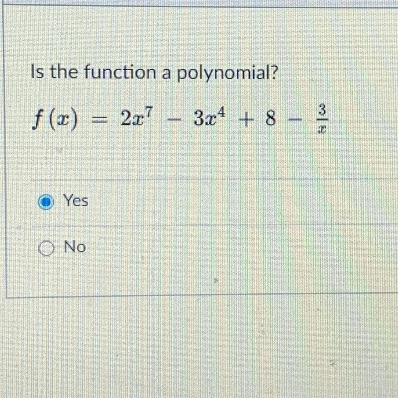 Is the function a polynomial?-example-1