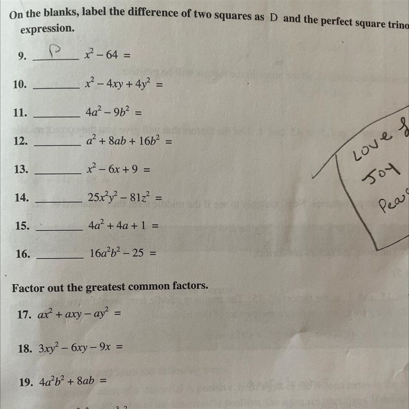 Is number nine the difference of two squares or is it a perfect square trinomial-example-1