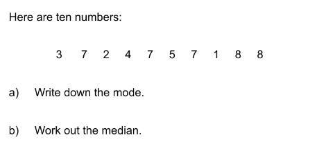 I have done the mode, but please help me on the median!-example-1