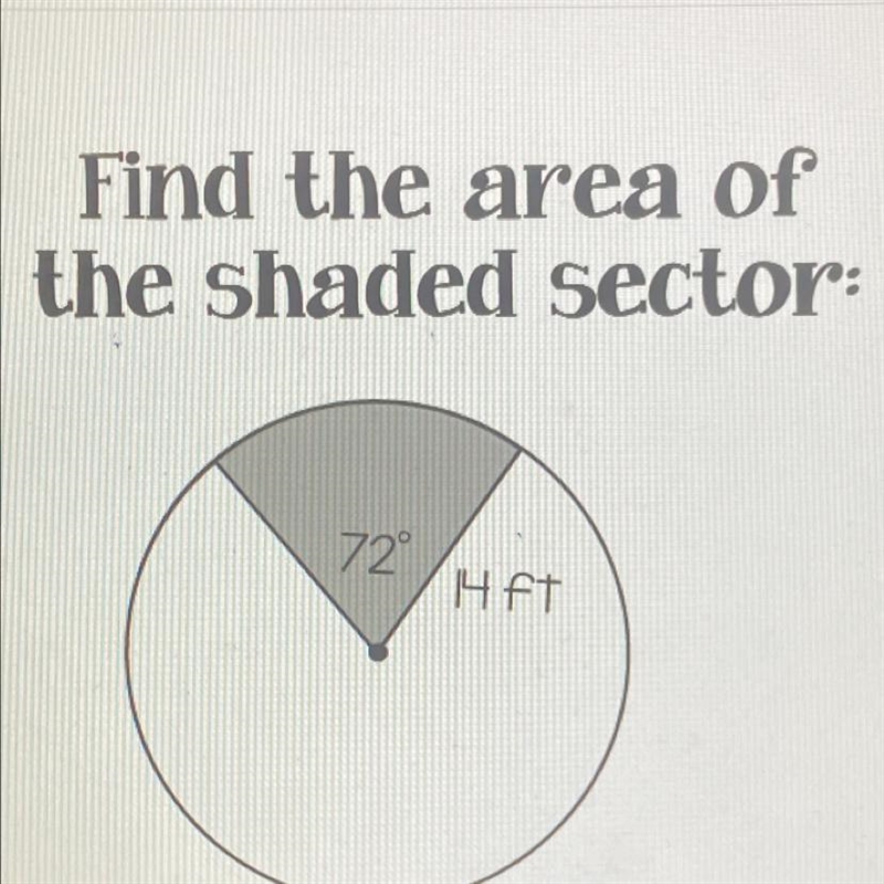 Find the area of the shaded sector:-example-1