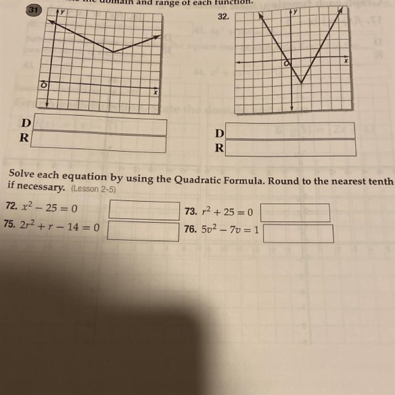 I really need help!!! Solve each equation by using the Quadratic Formula. Round to-example-1