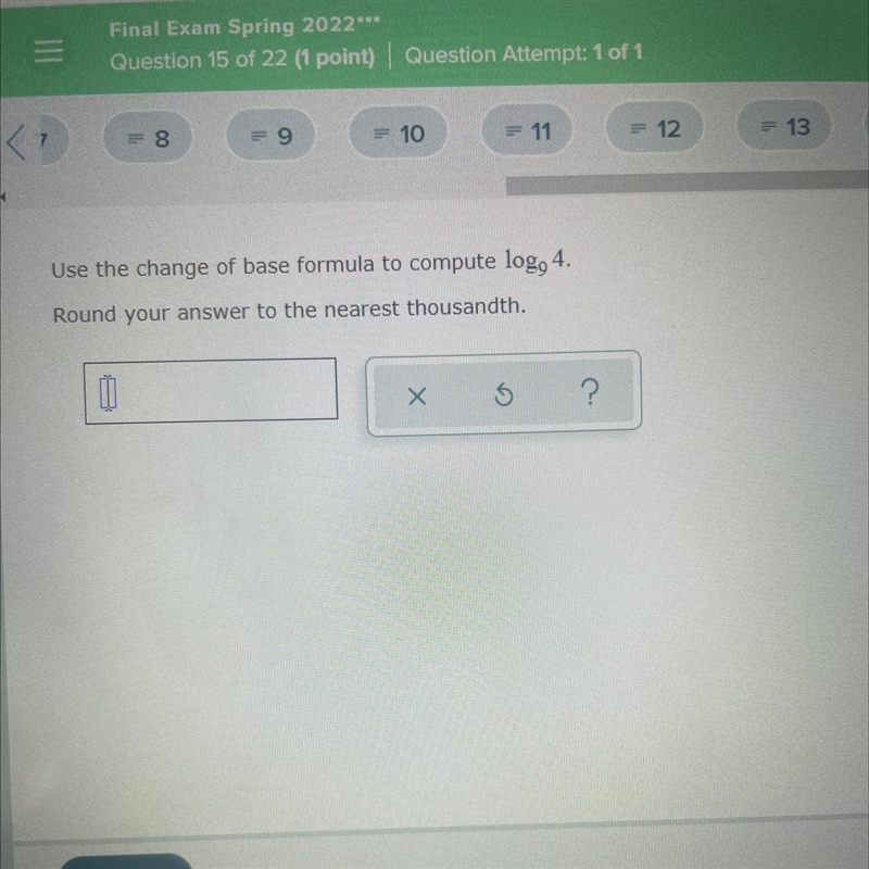 Use the change of base formula to compute logo 4. Round your answer to the nearest-example-1