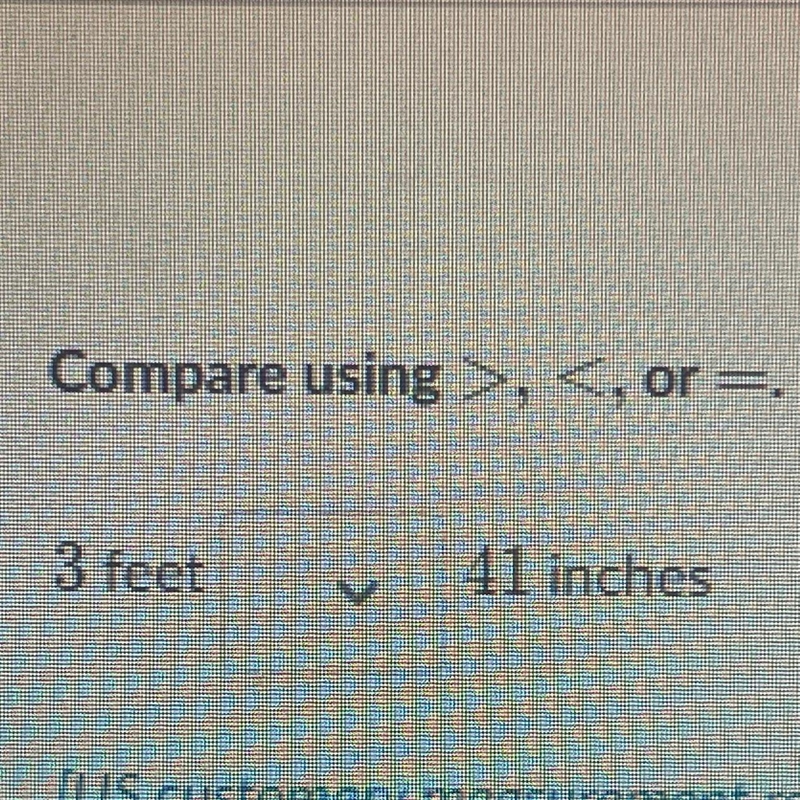 Compare using >, <, or=. 3 feet 41 inches-example-1