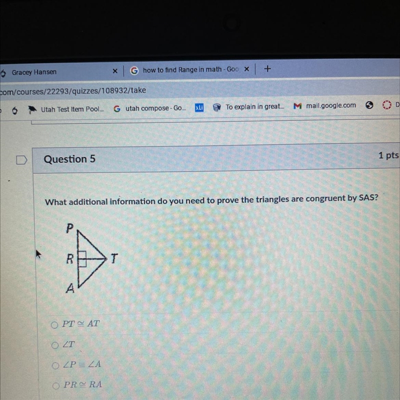 What additional information do you need to prove the triangles are congruent by SAS-example-1