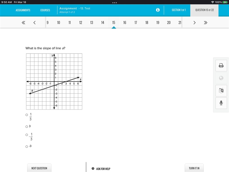 What is the slope of line a?-example-1