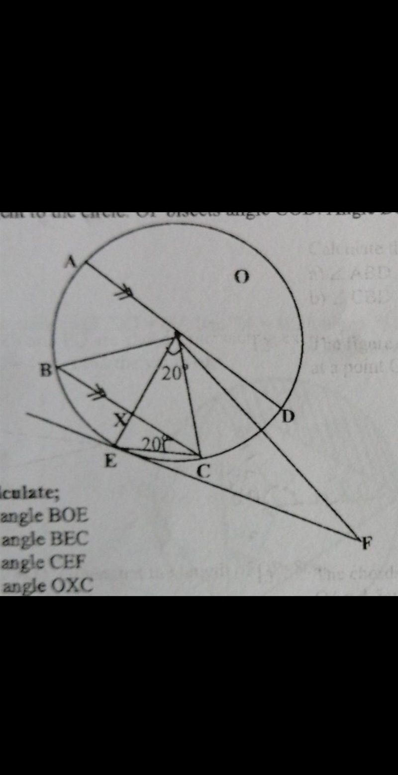 In the figure below AOD is a diameter of the circle cetre O. BC is a chord parallel-example-1