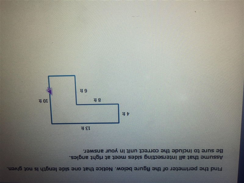 Find the perimeter of the figure below. Notice that one side length is not even.-example-1