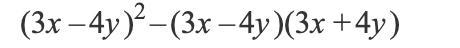 (3x-4y)^2-(3x-4y)(3x+4y)-example-1