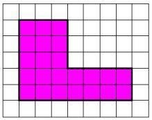 Find the area of the colored region. Each small square is 1cm×1cm.-example-1