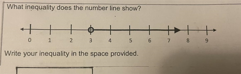 What inequality does the number line show-example-1