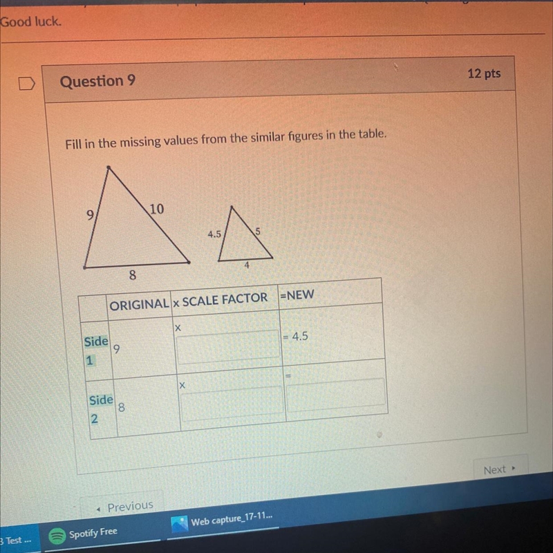 Fill in the missing values from the similar figures in the table-example-1