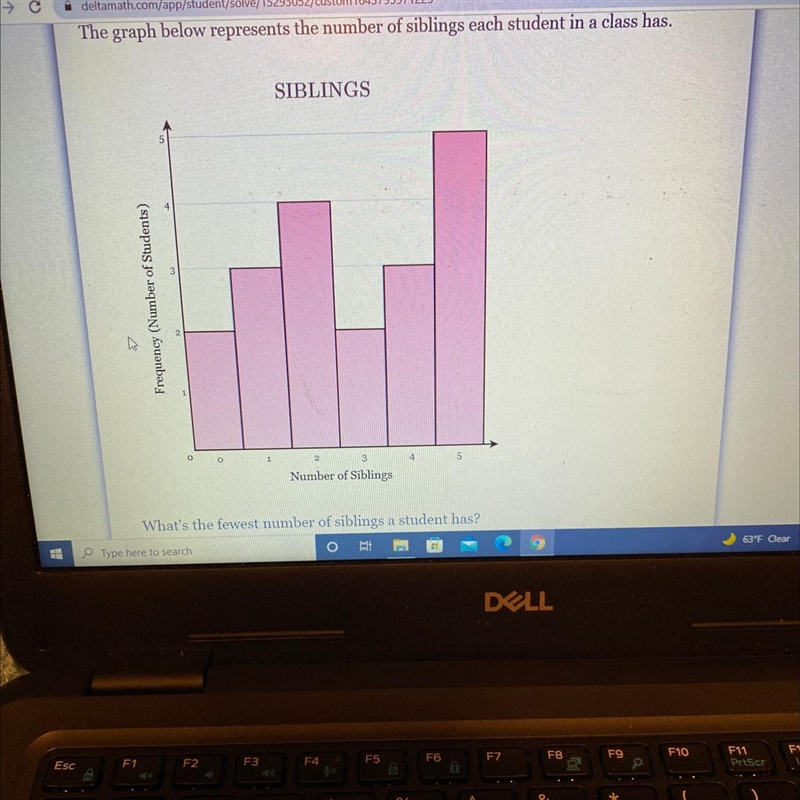 What's the fewest number of siblings a student has?-example-1