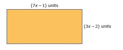 Find the area of the rectangle by multiplying its length and width. A. (21x2 + 2) square-example-1