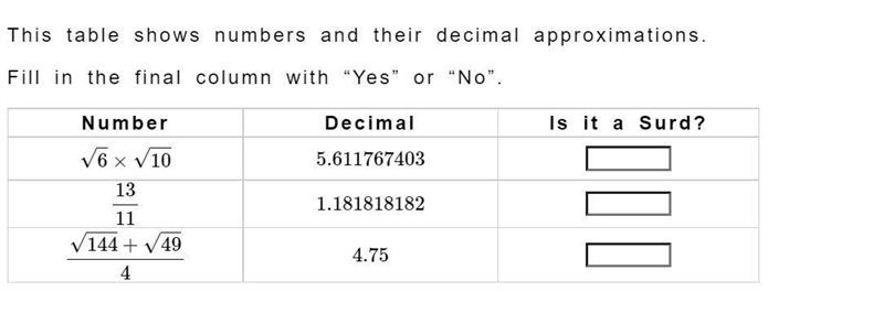 Which numbers are a surd?-example-1