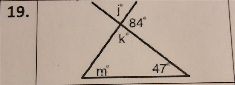 Angles question can someone help me find the values of j, k and m​-example-1